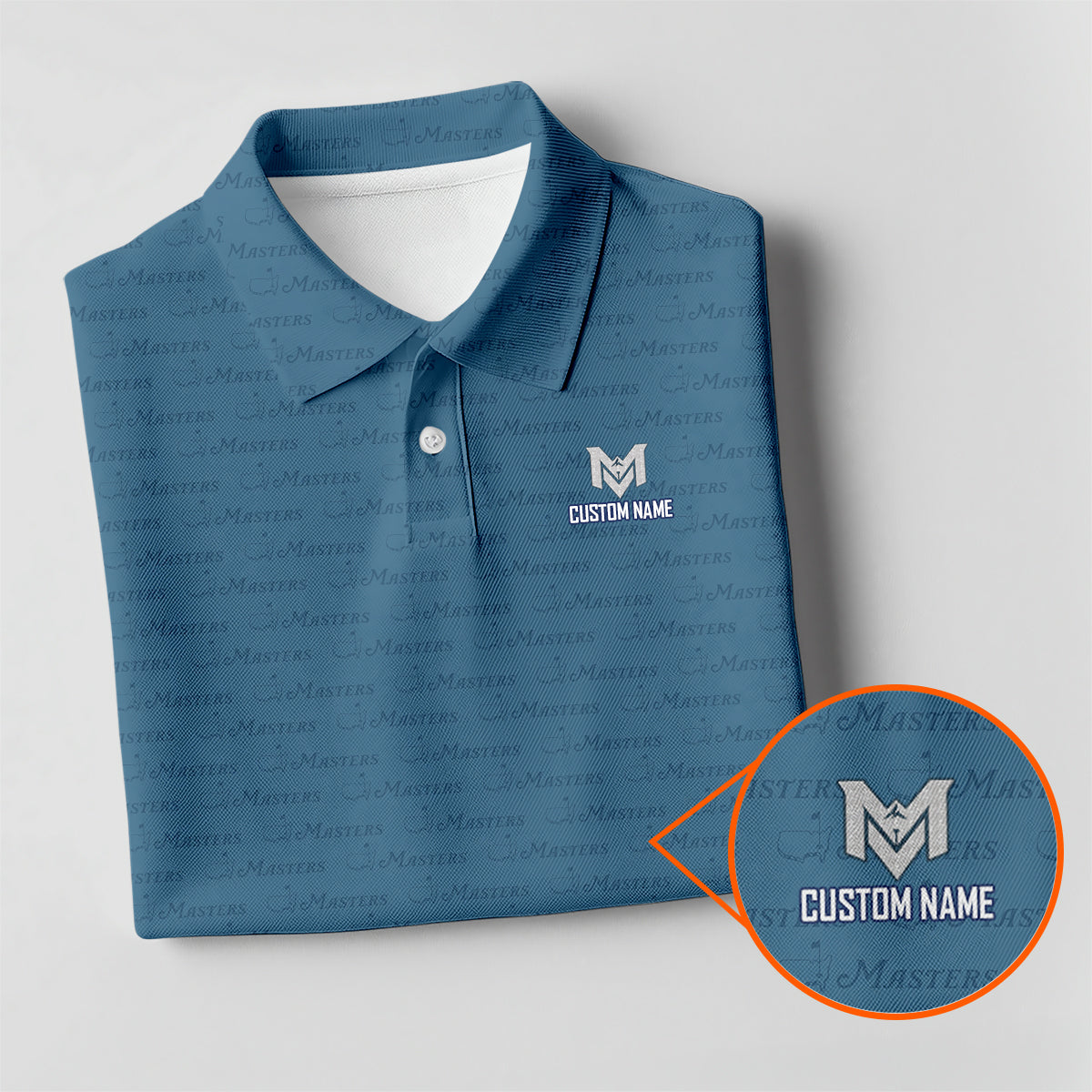 Personalized Masters Style Golf Polo Shirt for Men Classic Tournament Pattern Performance Golf Polo Lightweight Breathable Golf Apparel