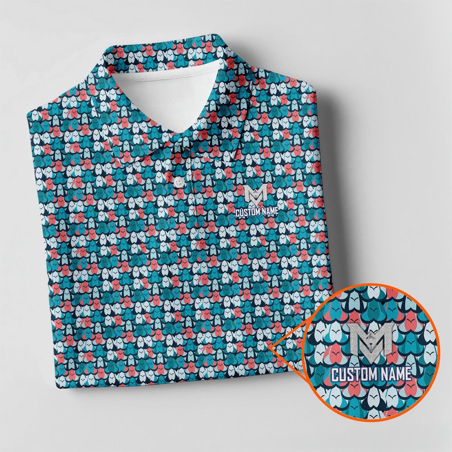 Personalized  Funny Golf Ball Pattern Polo Shirt for Men Colorful All Over Print Performance Golf Polo Lightweight Breathable Golf Apparel Golfer Gift