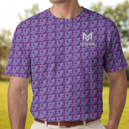 Personalized Men's Polo Shirt – Custom Pattern Golf Polo for Men – Unique Casual Sport Shirt