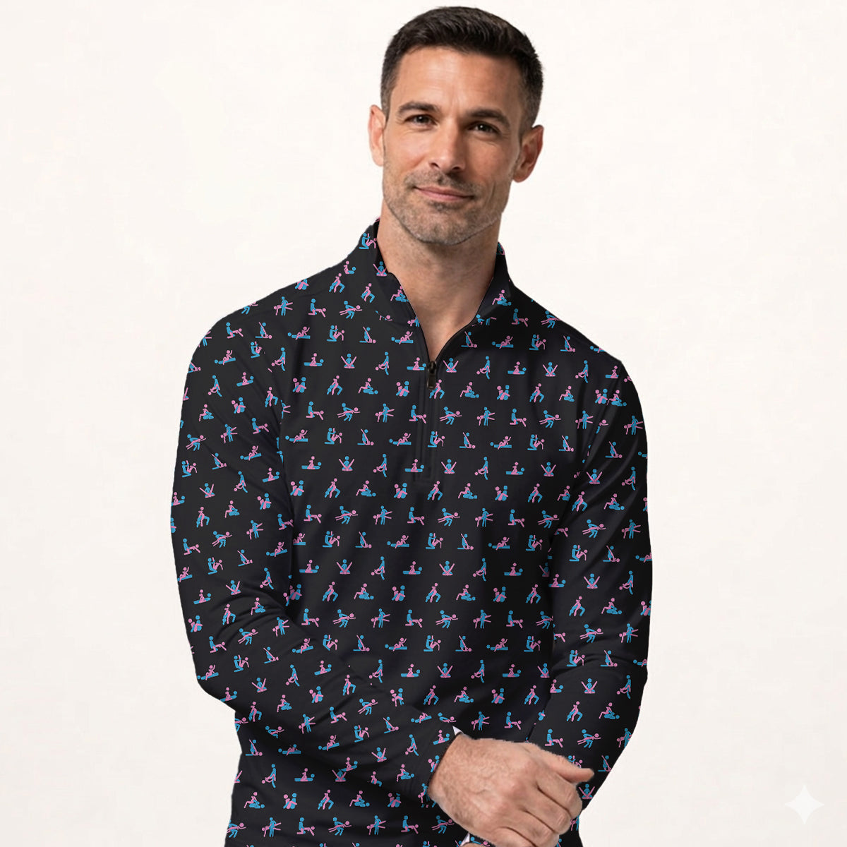 Funny Golf Polo Shirt Adult Humor Pattern Men Casual Golf Shirt