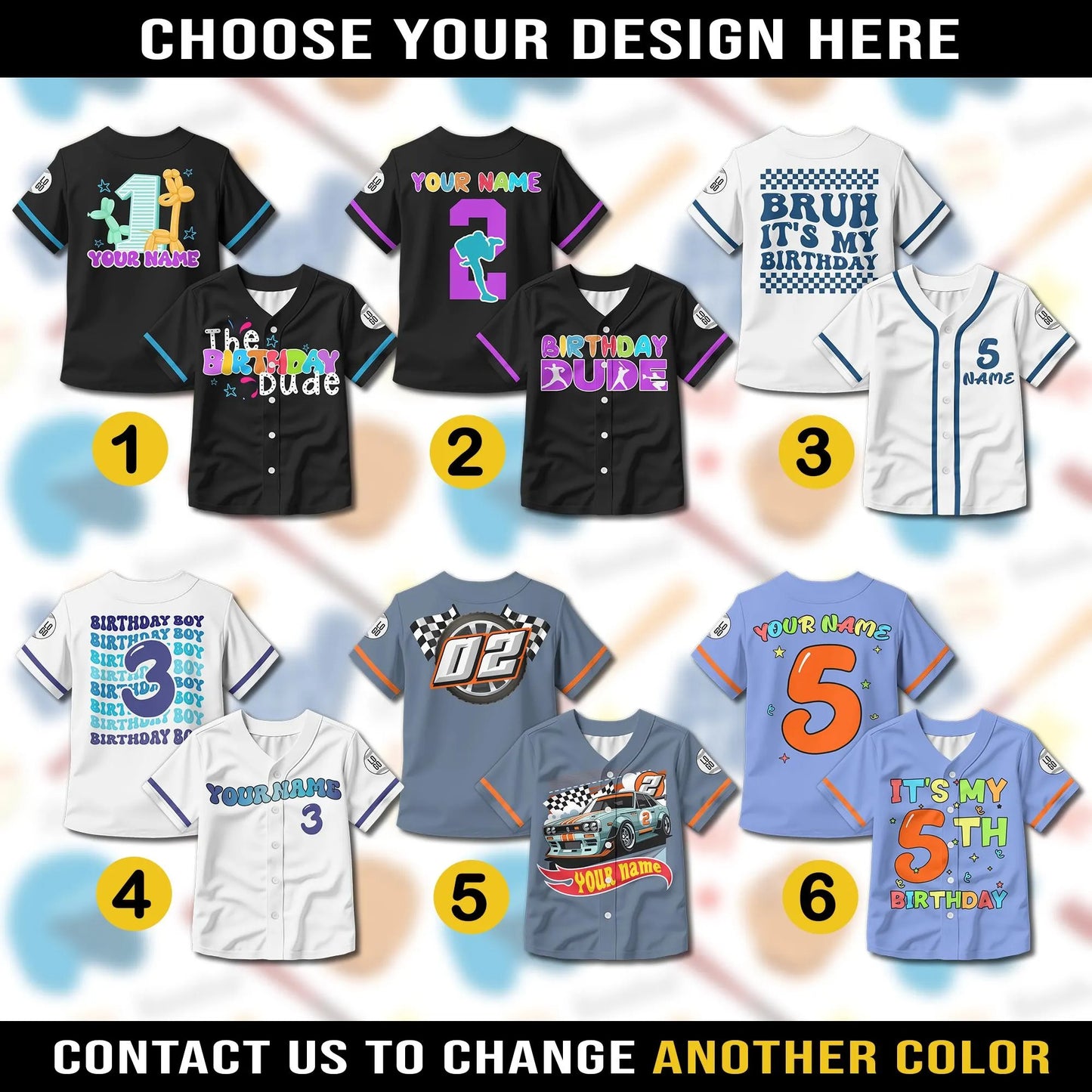 Personalized Birthday Boy Baseball Jersey for Youth Kids, Custom Kids Birthday Gift Baseball Jersey, Baseball Number Tee Birthday Outfit