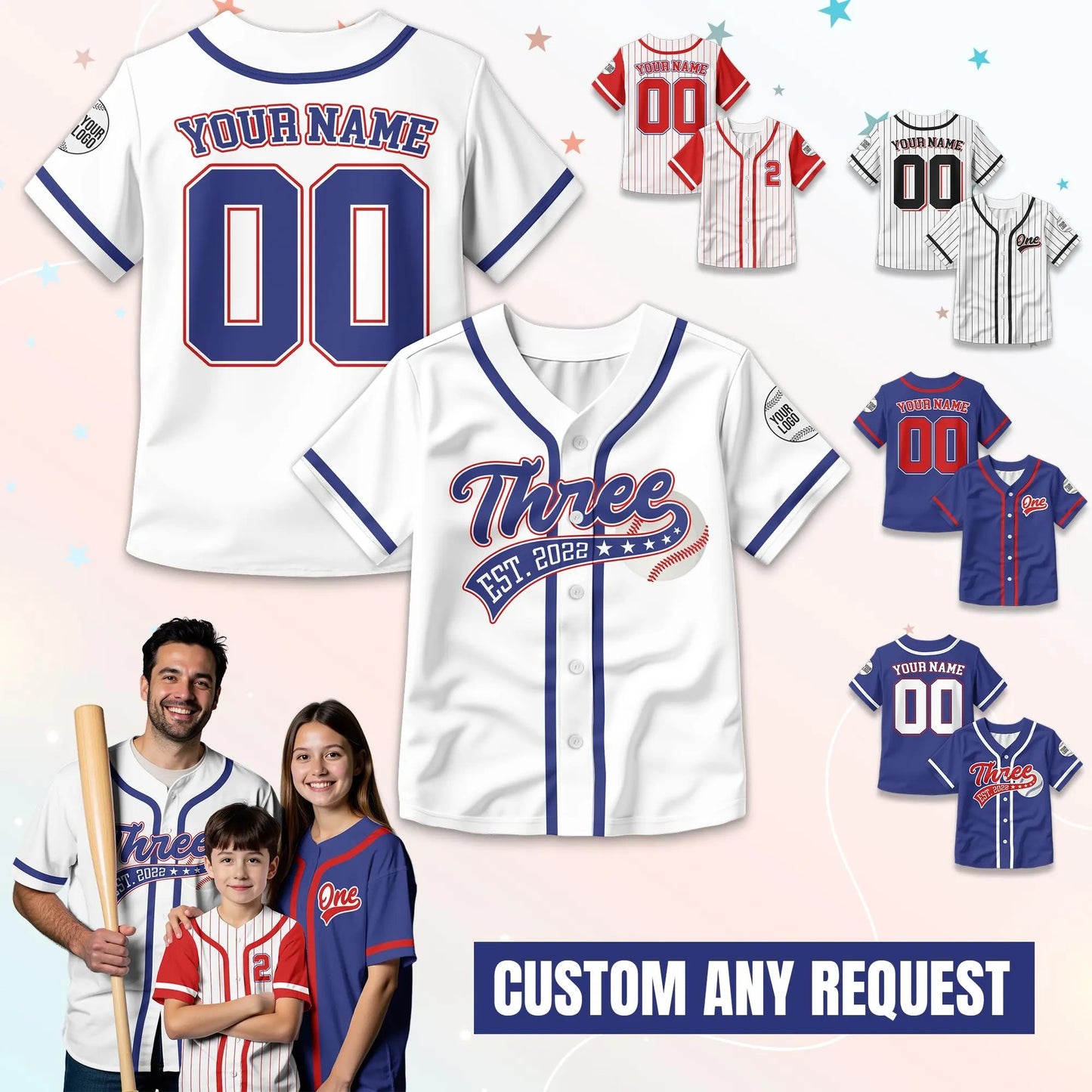 Personalized Birthday Boy Baseball Jersey for Youth Kids, Custom Birthday Outfit Baseball Jersey, Rookie of the Year Sports Birthday T Shirt