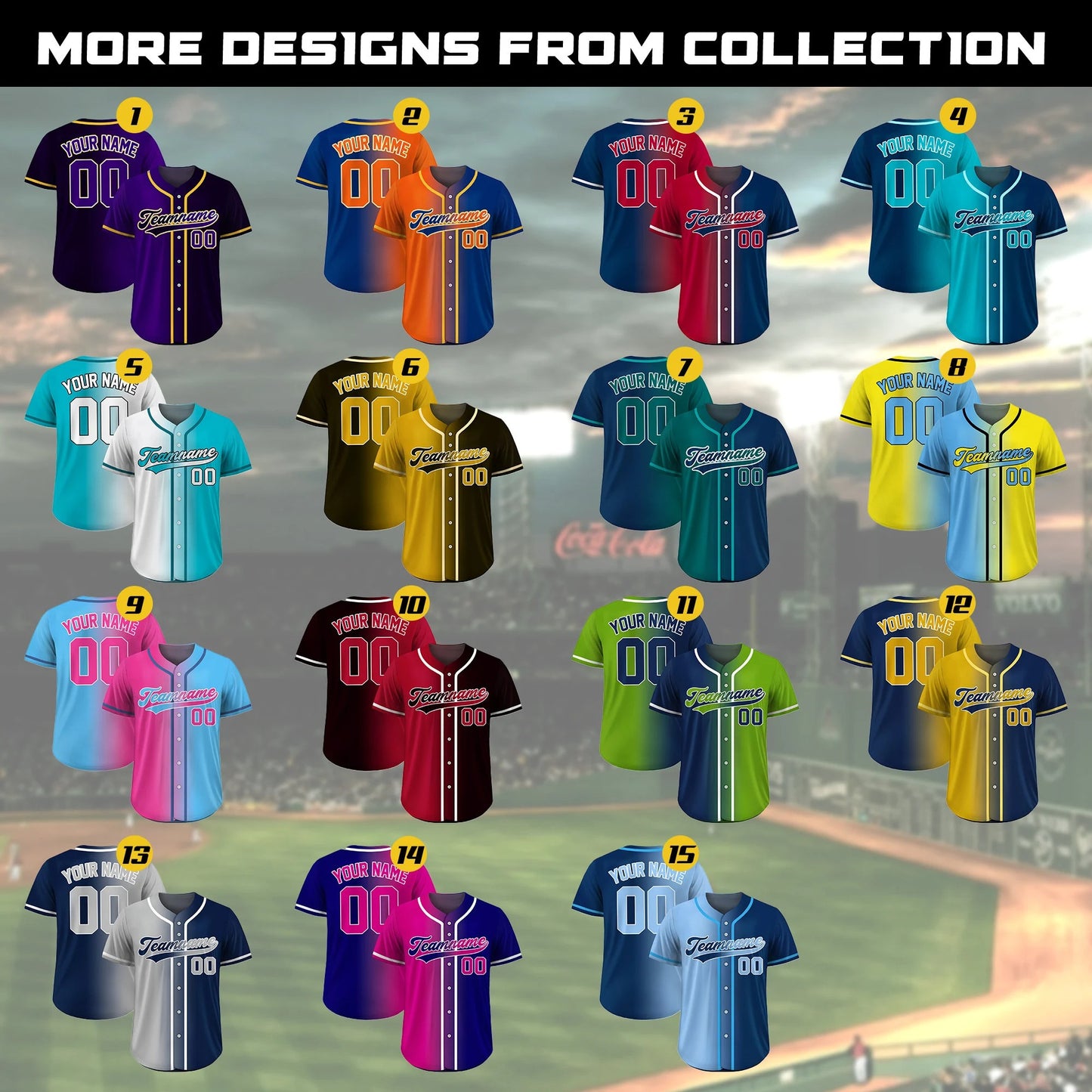 Custom Baseball Jersey Gradient With Teamname Name Number, Custom Jersey Shirt for Men Women Youth Kid, Gift for Baseball Navy Red