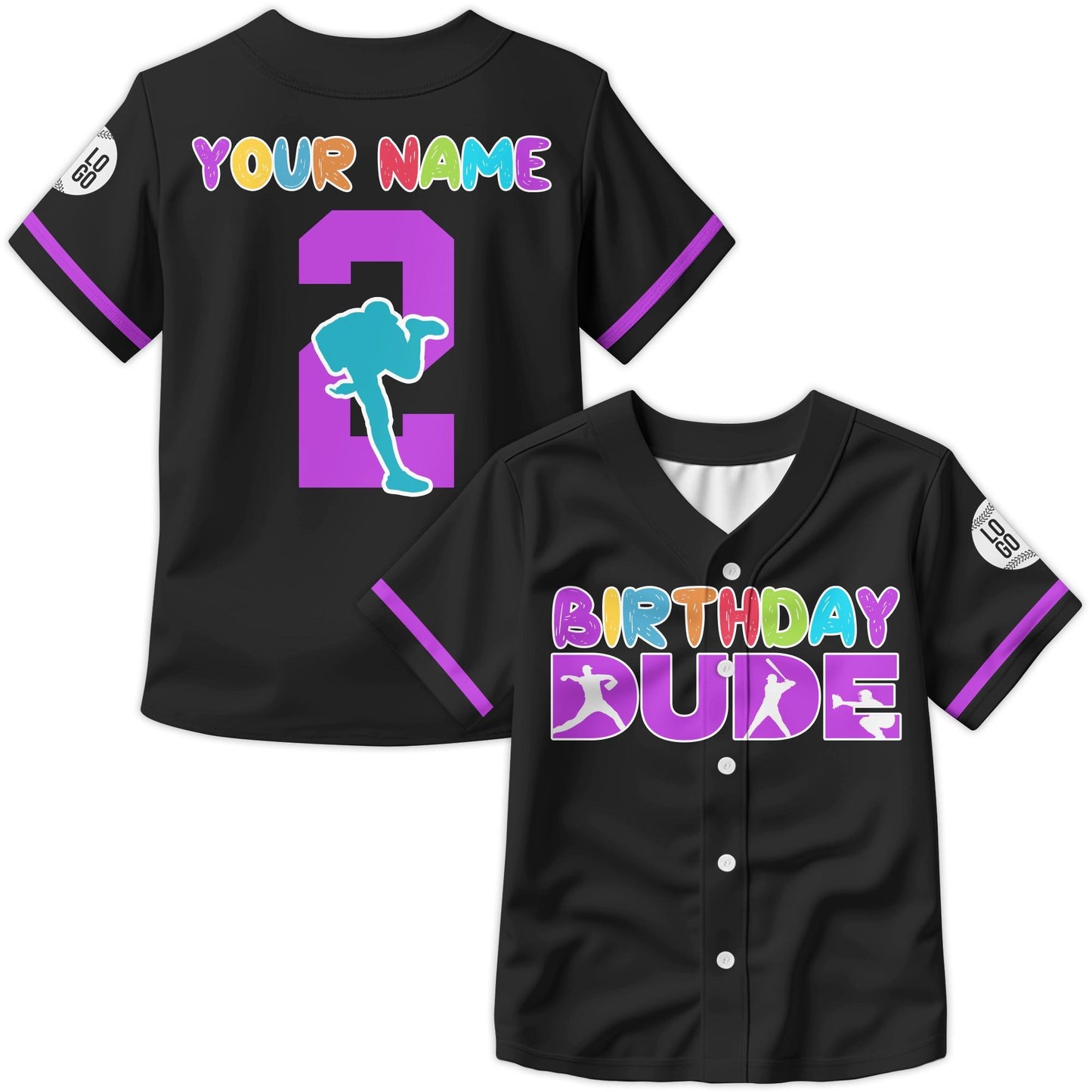 Personalized Age and Name Shirt Baseball Jersey for Youth Kids, Custom Birthday Boy Gift Baseball Jersey, Baseball Number Tee Jersey Gift