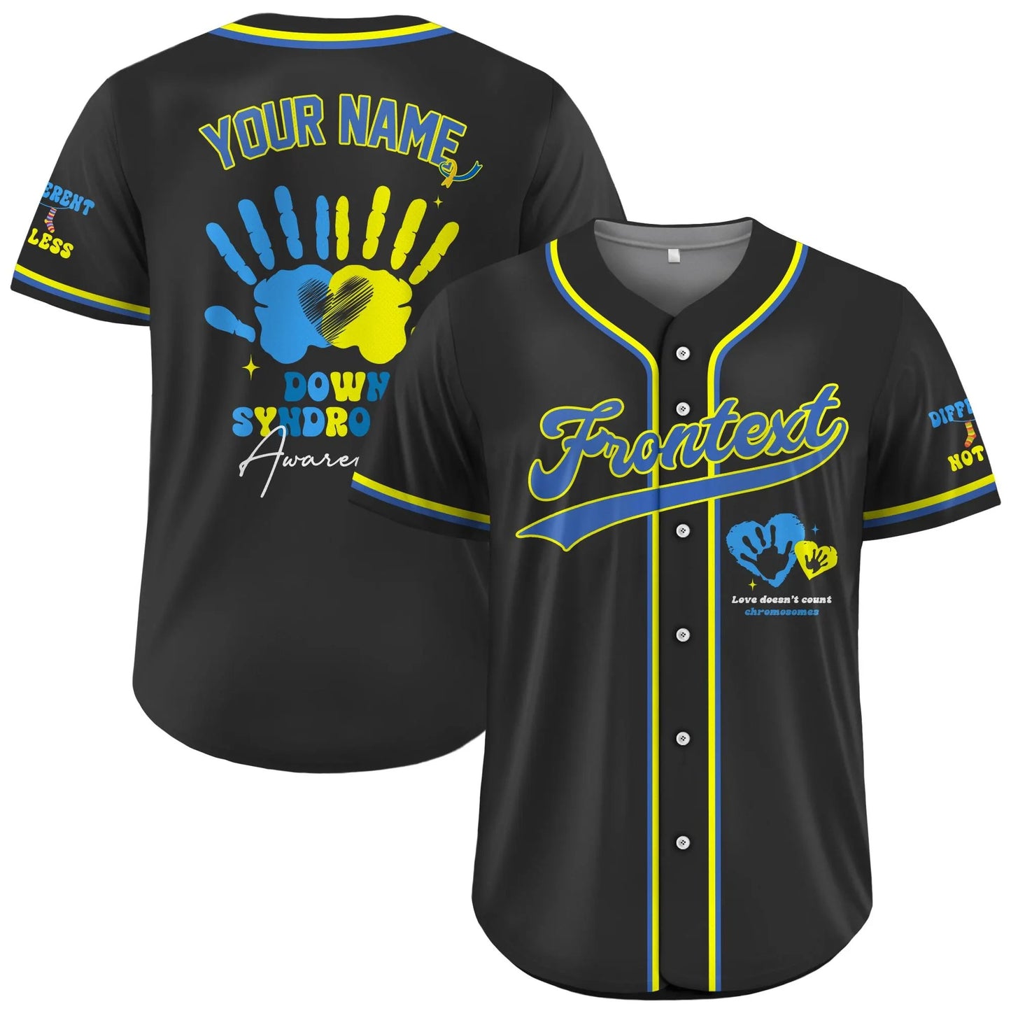 Custom Down Syndrome Awareness Baseball Jersey for Men Women Youth Kid, Support Squad T21 Jersey Shirt, Custom World Down Syndrome Day Gift