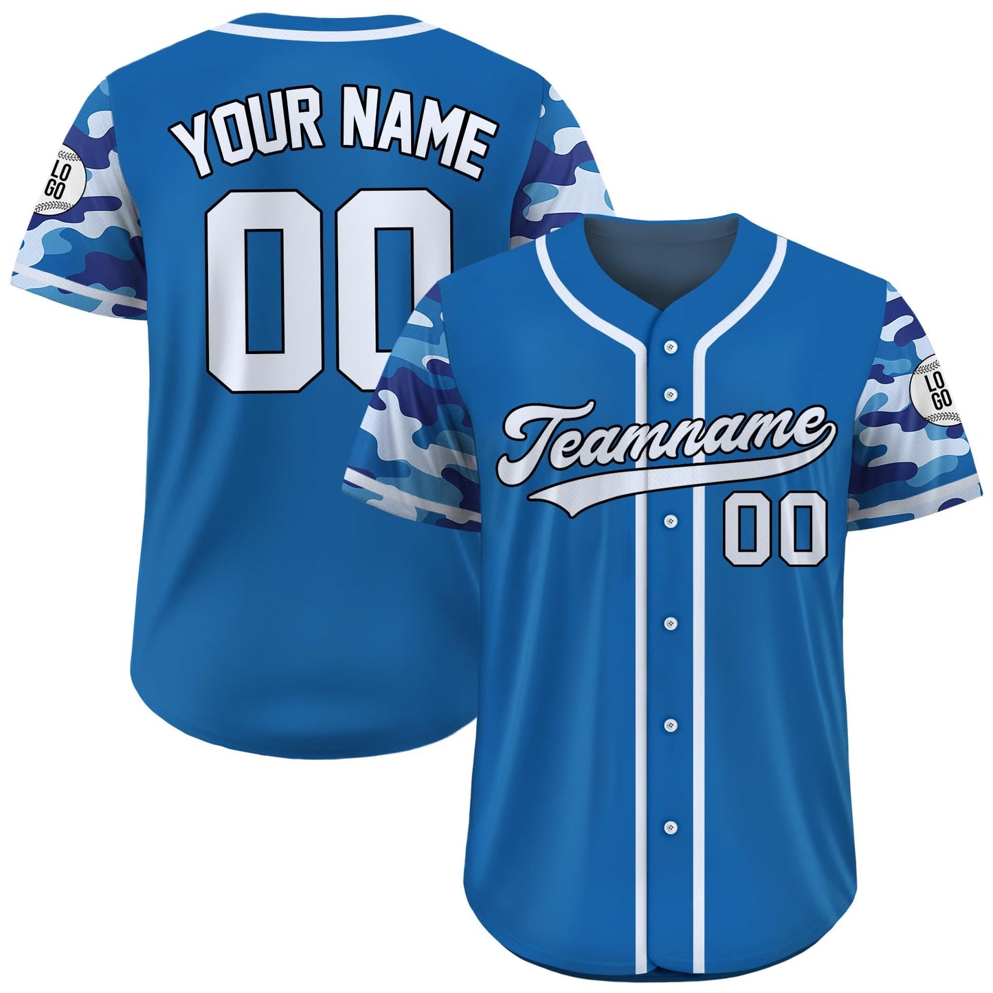 Custom Camouflage Baseball Jersey With Teamname Name Number Logo, Personalized Baseball Jersey for Adult Kid, Camo Baseball Uniform for Fans