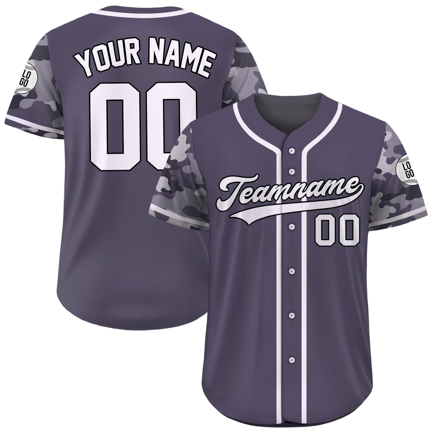 Custom Camouflage Baseball Jersey With Teamname Name Number Logo, Personalized Baseball Jersey for Adult Kid, Camo Baseball Uniform for Fans