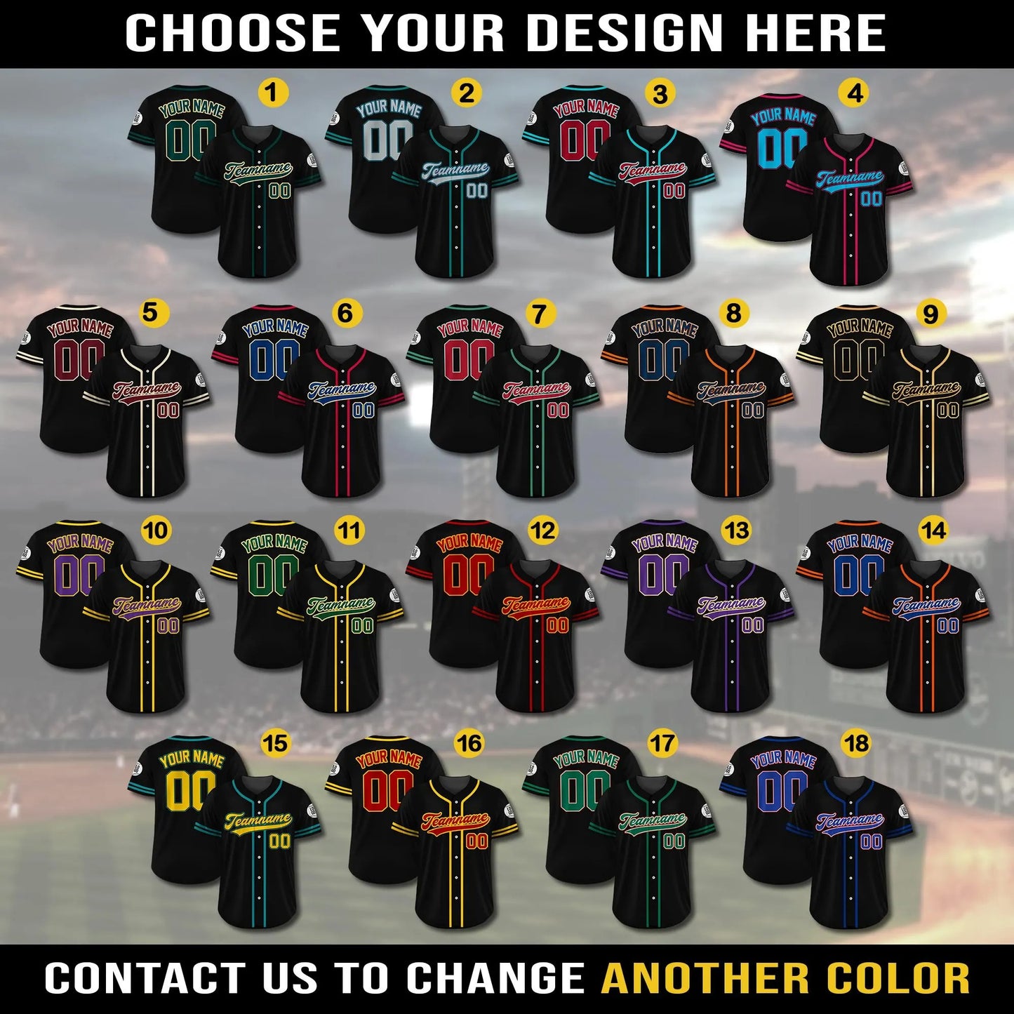 Custom Team Name Number Logo, Custom Baseball Jersey Shirt for Adult Kid, Personalized Baseball Jersey, Black Green Baseball Jersey Uniform