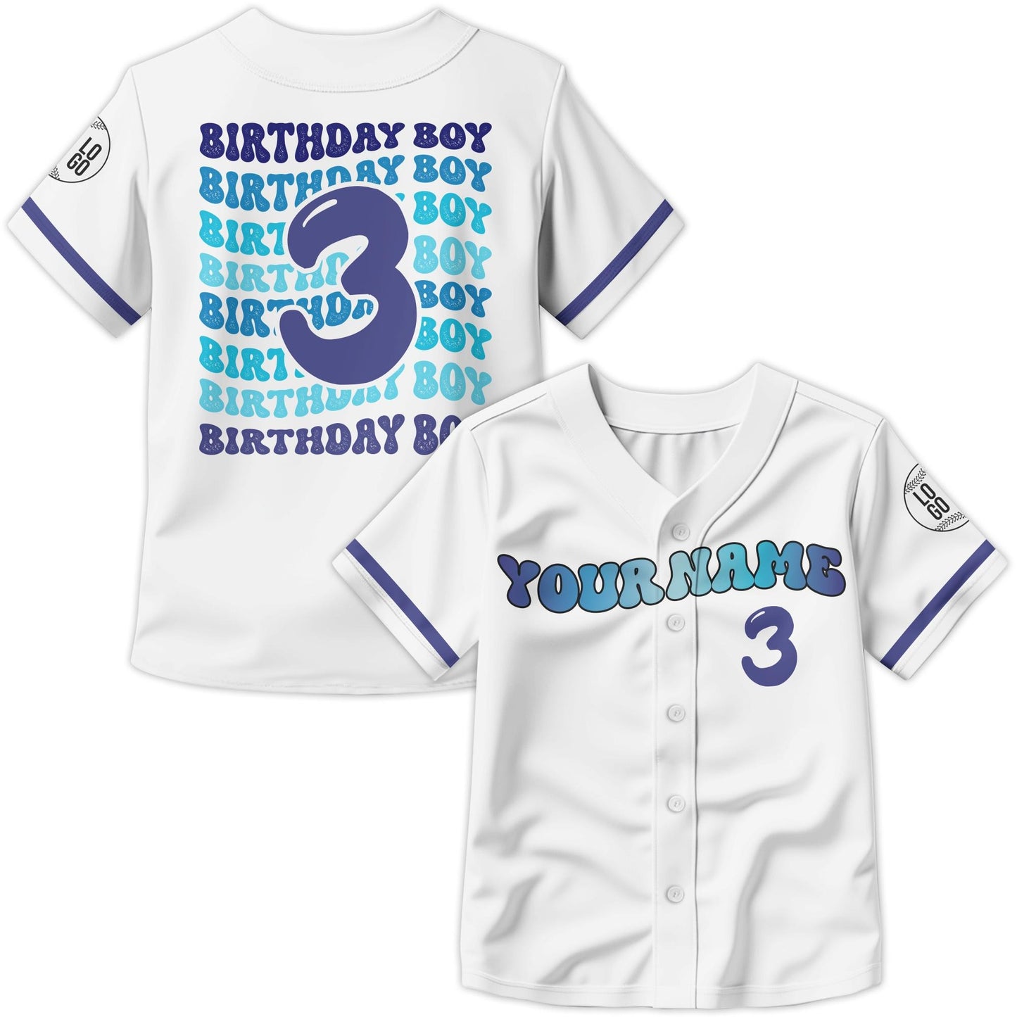 Personalized Age and Name Shirt Baseball Jersey for Youth Kids, Custom Birthday Boy Gift Baseball Jersey, Baseball Number Tee Jersey Gift