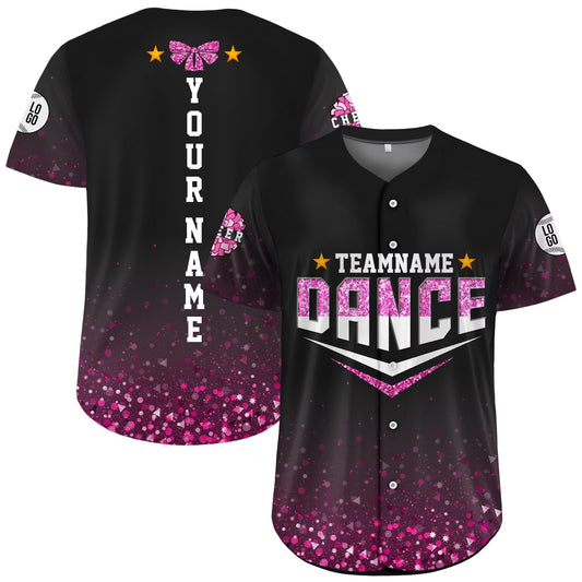 Personalized Sparkle Dance Mom Baseball Jersey,custom Team Cheer Shirt Glitter Dance Squad Outfit,matching Cheerleading Jersey for Adult Kid