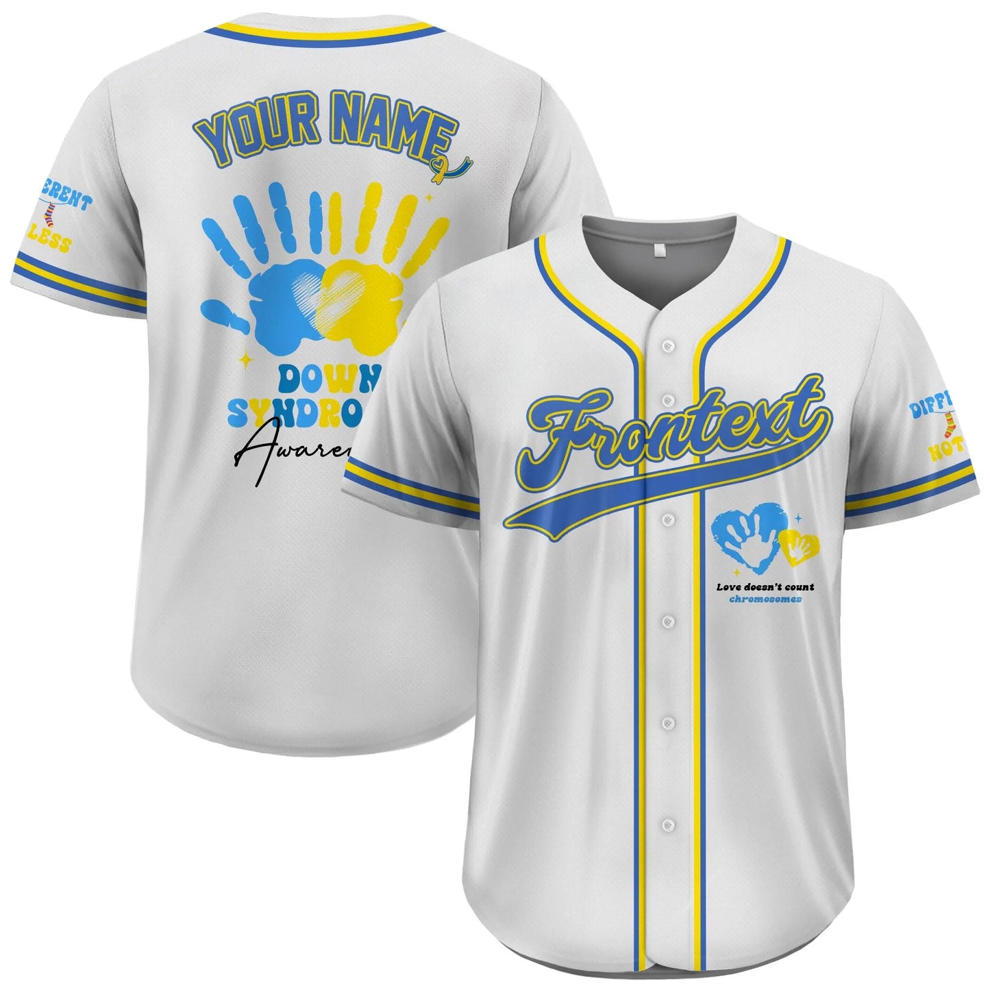 Custom Down Syndrome Awareness Baseball Jersey for Men Women Youth Kid, Support Squad T21 Jersey Shirt, Custom World Down Syndrome Day Gift