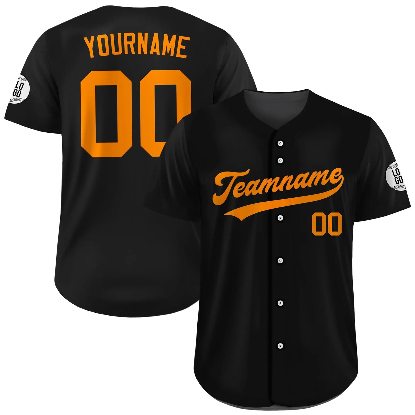 Custom Team Name Number Baseball Jersey for Men Women Youth, Personalized Jersey Orange White Black for Baseball Fan, Custom Jersey Request