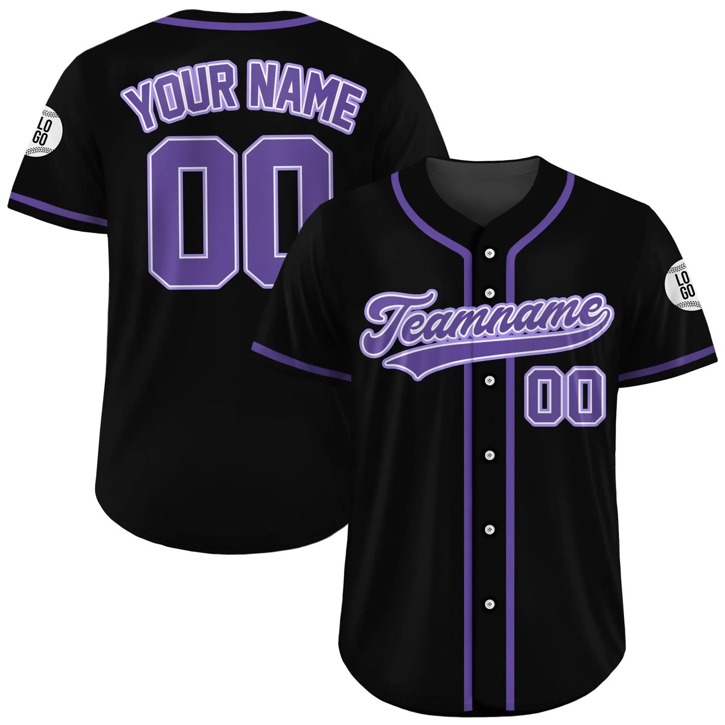 Custom Baseball Jersey, Custom Team Name Number Logo, Personalized Baseball Jersey for Adult Kid, Black Jersey Uniform for Baseball Lovers