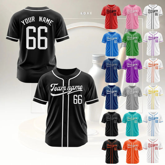 Personalized Custom Baseball Jersey Shirt Printed Stitched Team Name and Number Logo Uniform for Baseball Lover