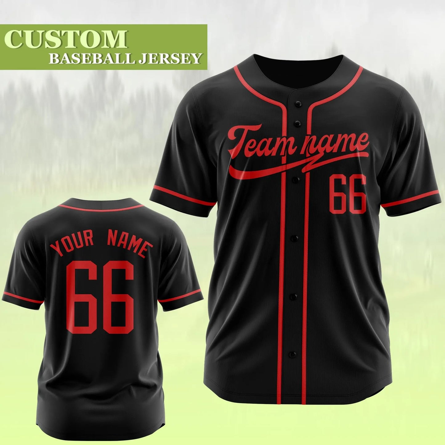 Personalized Custom Baseball Jersey Shirt Printed Stitched Team Name and Number Logo Uniform for Baseball Lover