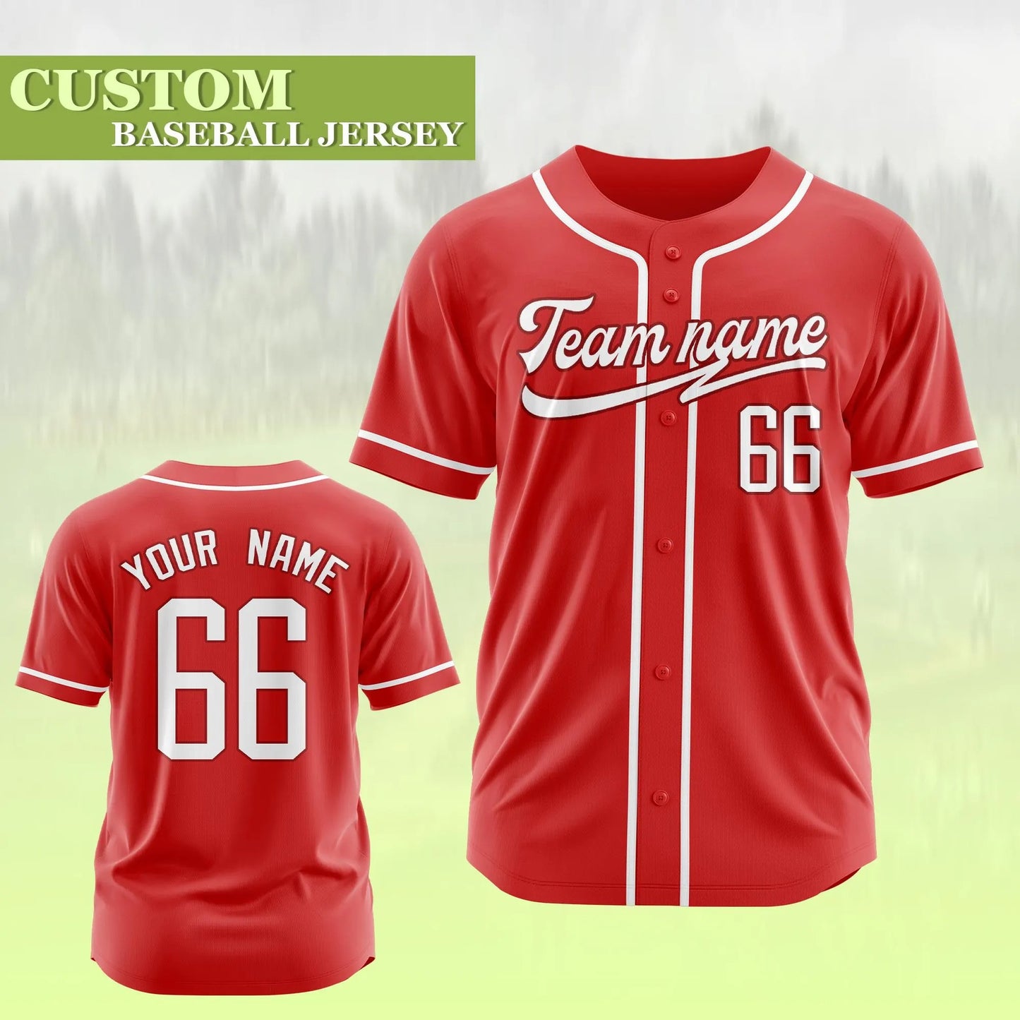 Personalized Custom Baseball Jersey Shirt Printed Stitched Team Name and Number Logo Uniform for Baseball Lover
