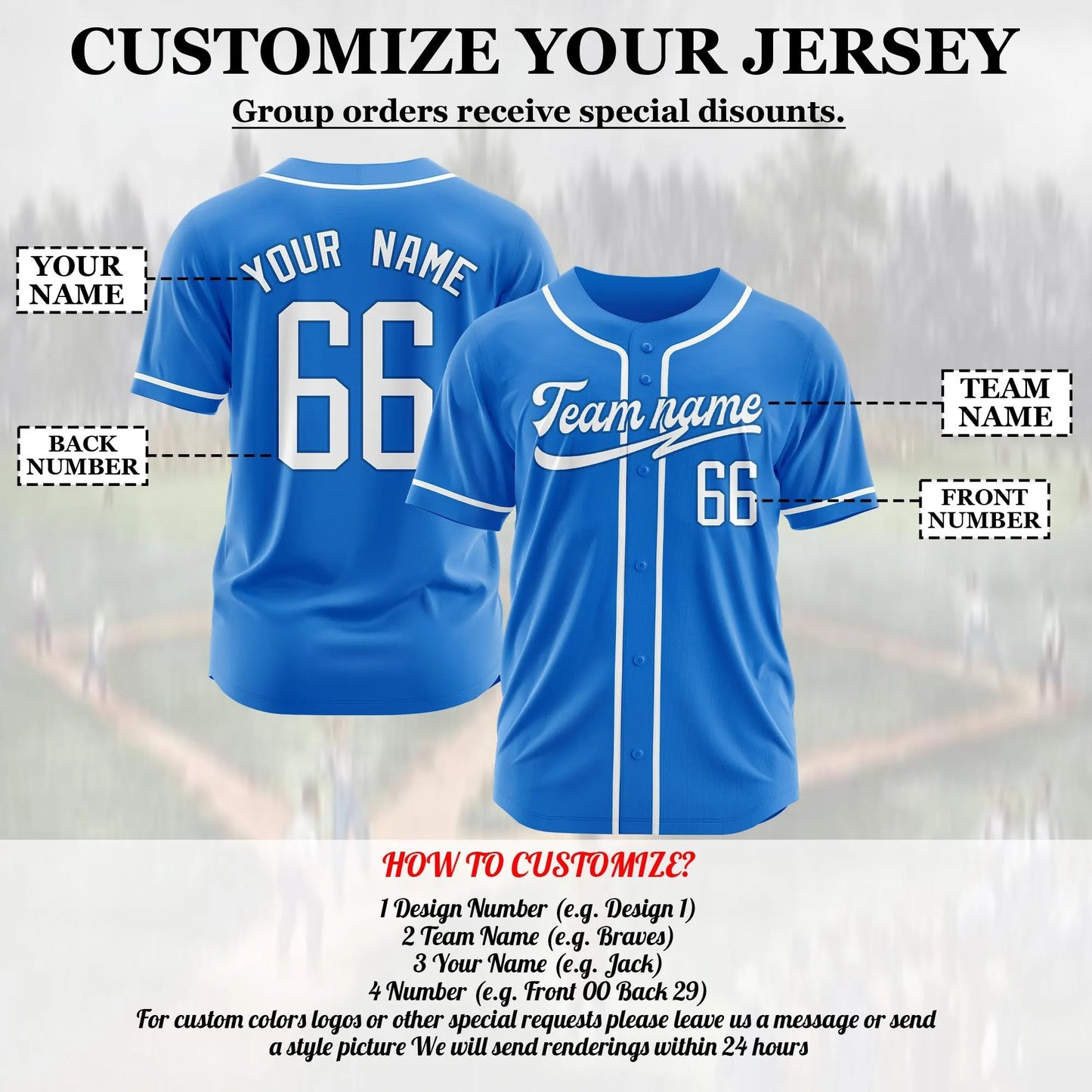 Personalized Custom Baseball Jersey Shirt Printed Stitched Team Name and Number Logo Uniform for Baseball Lover