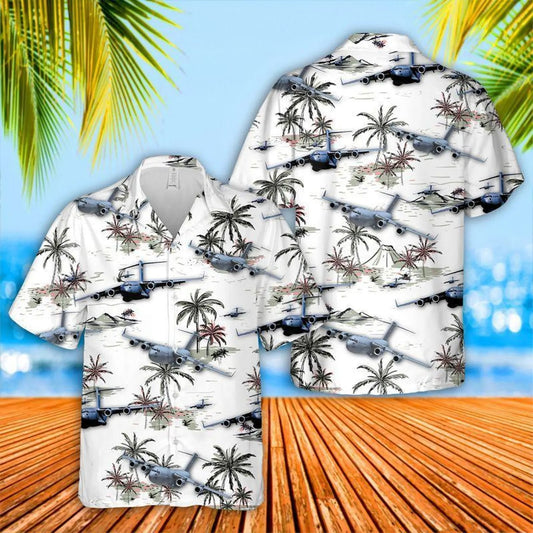 Air Force Hawaiian Shirt, Aviation Hawaiian Shirt, Airplane Pattern Shirt, Veteran Hawaiian Shirt, Unisex Summer Shirt