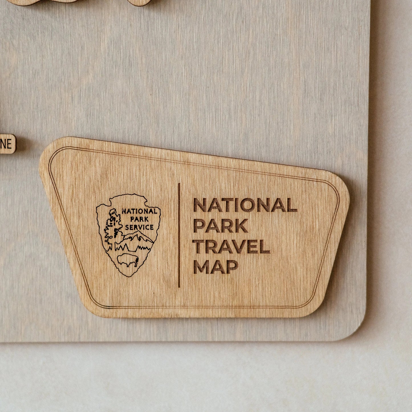 Personalized USA National Park Service Push Pin Map, National Parks Road Trip Wooden Map Tracker