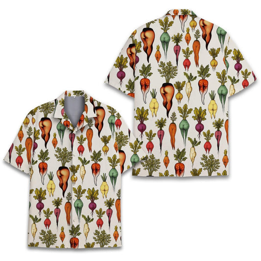 Funny Vegetable Butt Hawaiian Shirt for Men Women Youth, Summer Beach Shirt, Tropical Garden Aloha Party Shirt