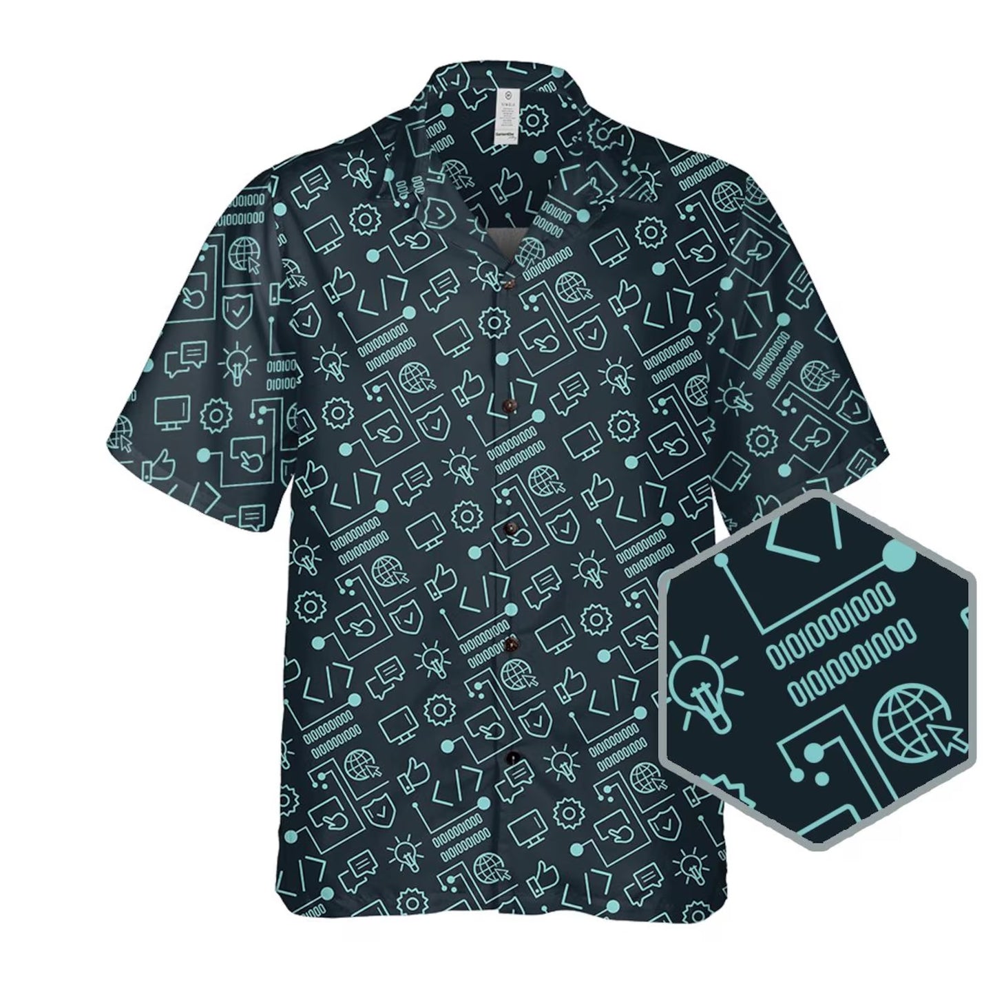 Binary Code Hawaiian Shirt, Programmer Gift for Developers & Coders