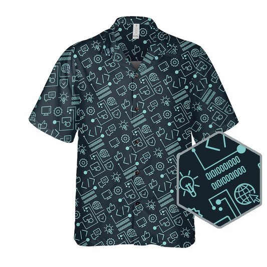 Binary Code Hawaiian Shirt, Programmer Gift for Developers & Coders