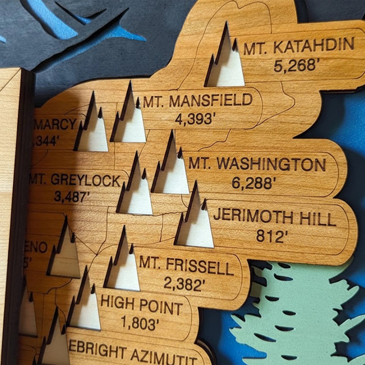 Highest Points In Each State Map, Highest Points Travel Map Tracker, Best Gifts For Hikers